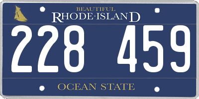RI license plate 228459