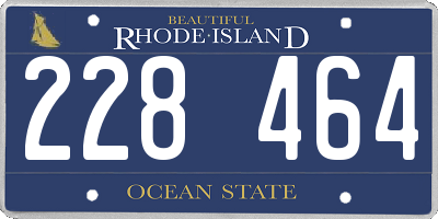 RI license plate 228464