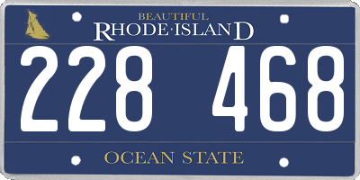 RI license plate 228468
