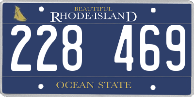RI license plate 228469