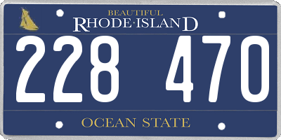 RI license plate 228470