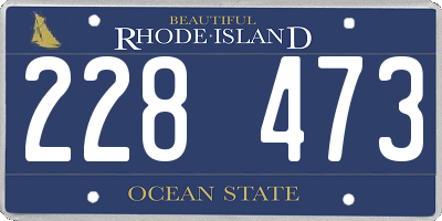 RI license plate 228473