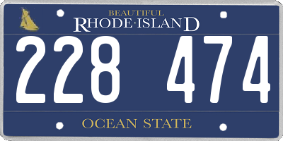 RI license plate 228474