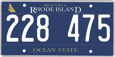 RI license plate 228475