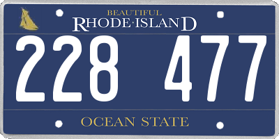 RI license plate 228477