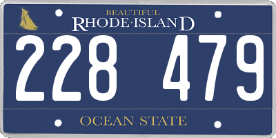 RI license plate 228479