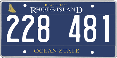 RI license plate 228481