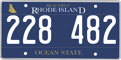 RI license plate 228482