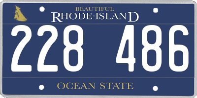 RI license plate 228486