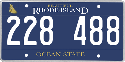 RI license plate 228488