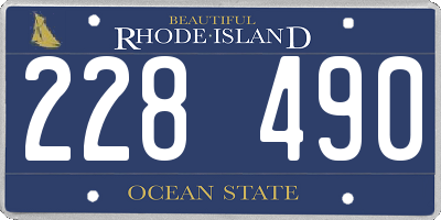 RI license plate 228490