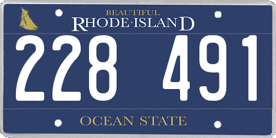 RI license plate 228491