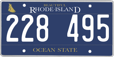 RI license plate 228495