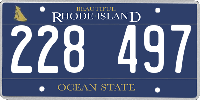 RI license plate 228497