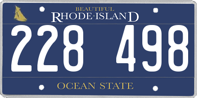 RI license plate 228498