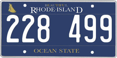 RI license plate 228499