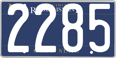 RI license plate 2285