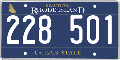 RI license plate 228501
