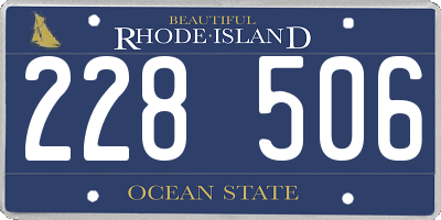 RI license plate 228506