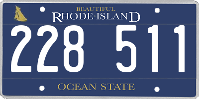 RI license plate 228511