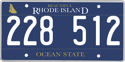 RI license plate 228512