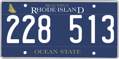 RI license plate 228513