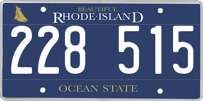 RI license plate 228515