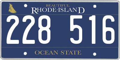 RI license plate 228516