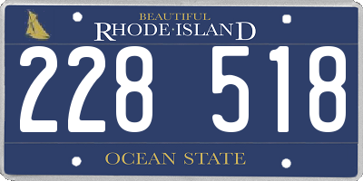 RI license plate 228518