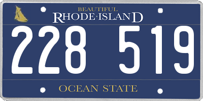 RI license plate 228519