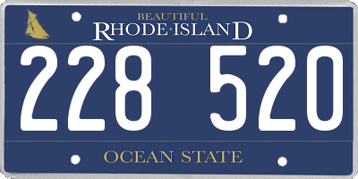 RI license plate 228520