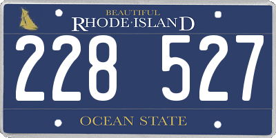 RI license plate 228527