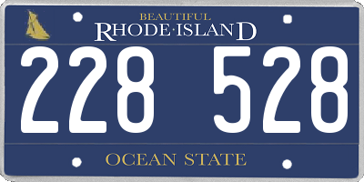 RI license plate 228528