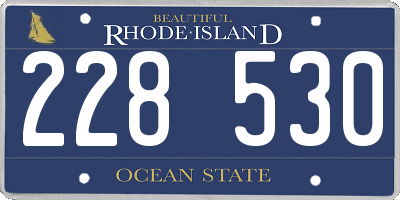 RI license plate 228530