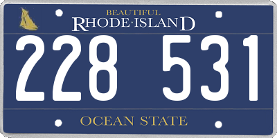 RI license plate 228531