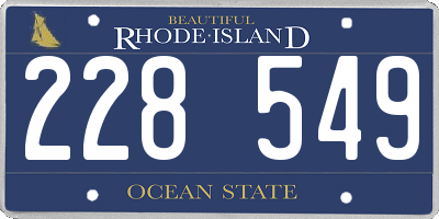 RI license plate 228549