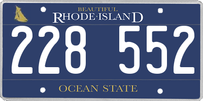 RI license plate 228552