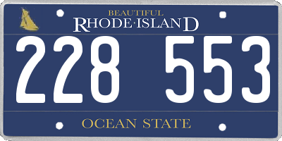 RI license plate 228553