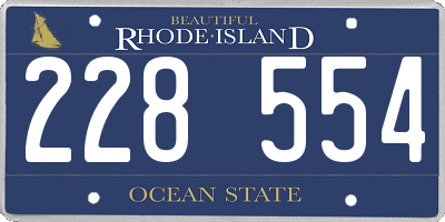 RI license plate 228554