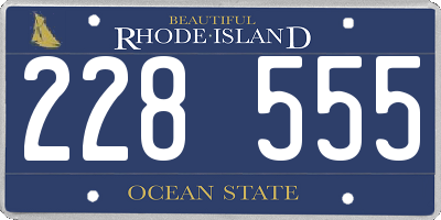 RI license plate 228555