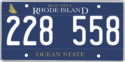 RI license plate 228558