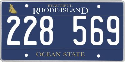 RI license plate 228569