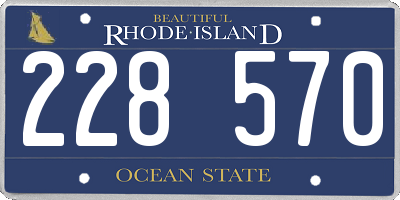 RI license plate 228570