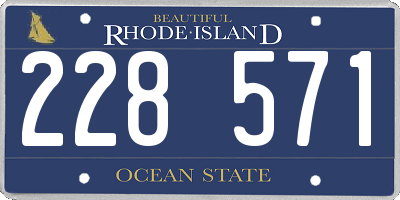 RI license plate 228571