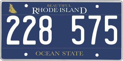 RI license plate 228575