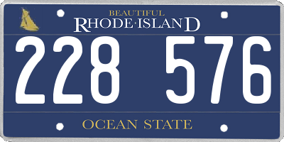 RI license plate 228576