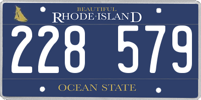 RI license plate 228579