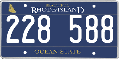 RI license plate 228588