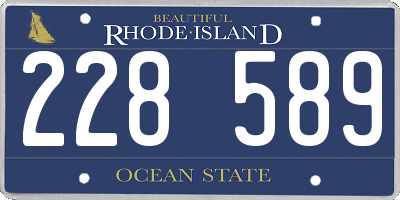 RI license plate 228589