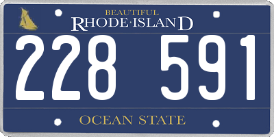 RI license plate 228591